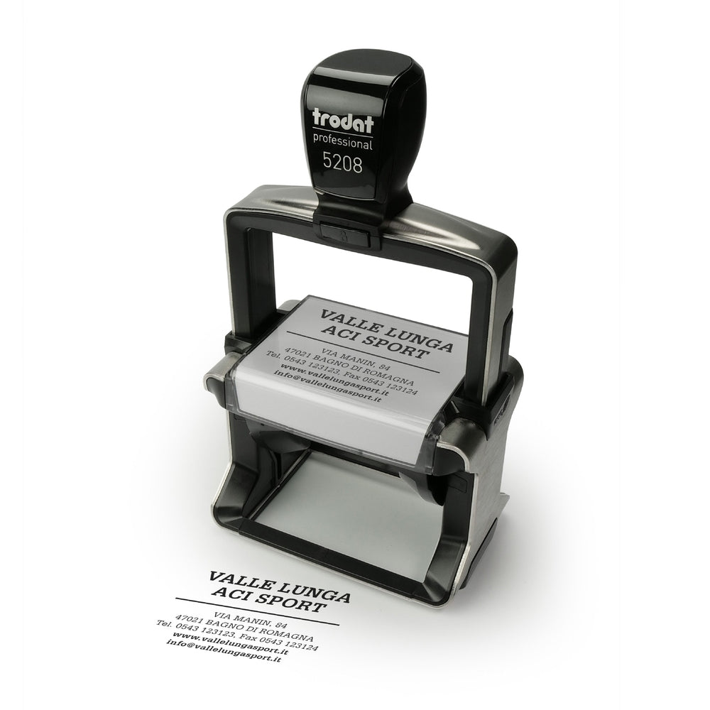 Trodat Professional 5208 - Custom Self Inking Rubber Stamp Font view47 x 68mm size