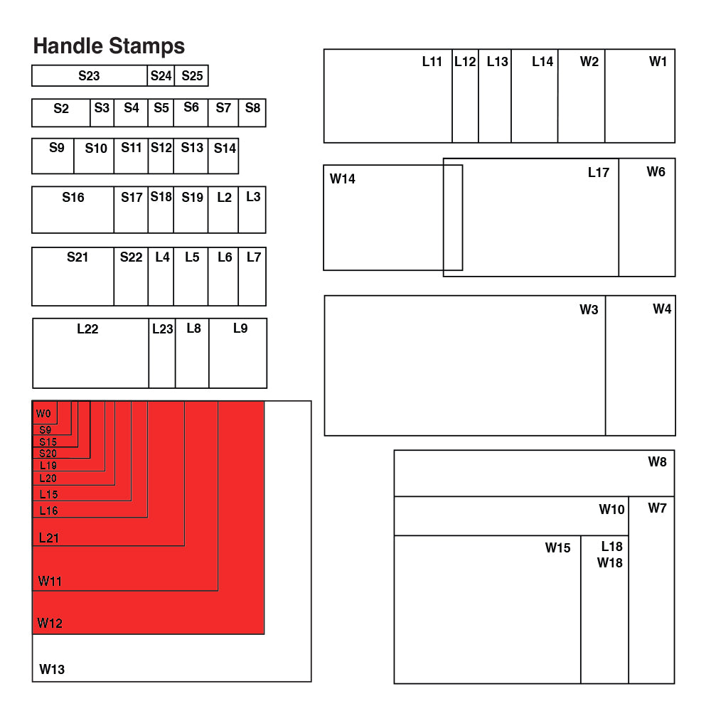 W12 Wooden Base - Custom Handle Stamp 100 x 100mm