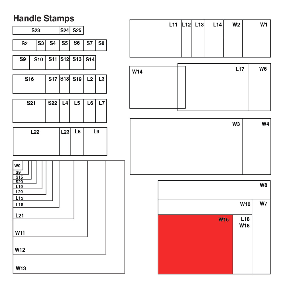 W15 Wooden Base - Custom Handle Stamp 60 x 80mm