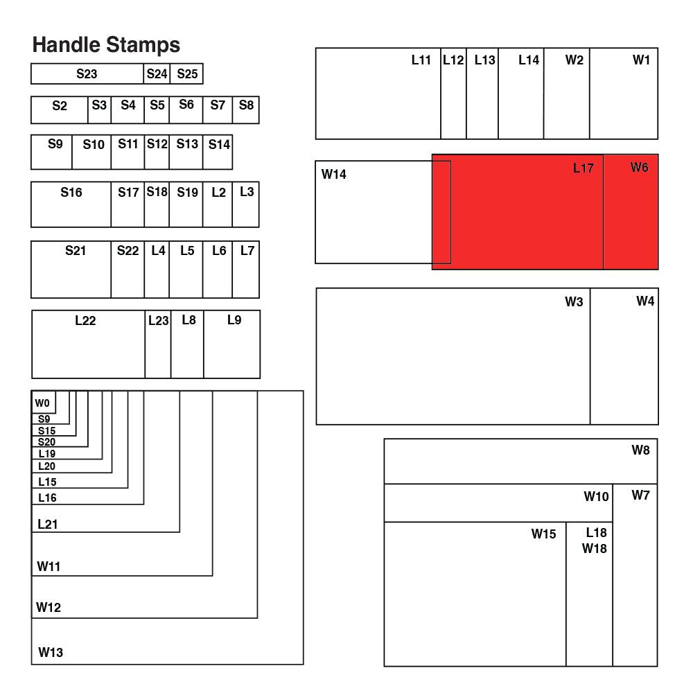 W6 Wooden Base - Custom Handle Stamp 50 x 100mm