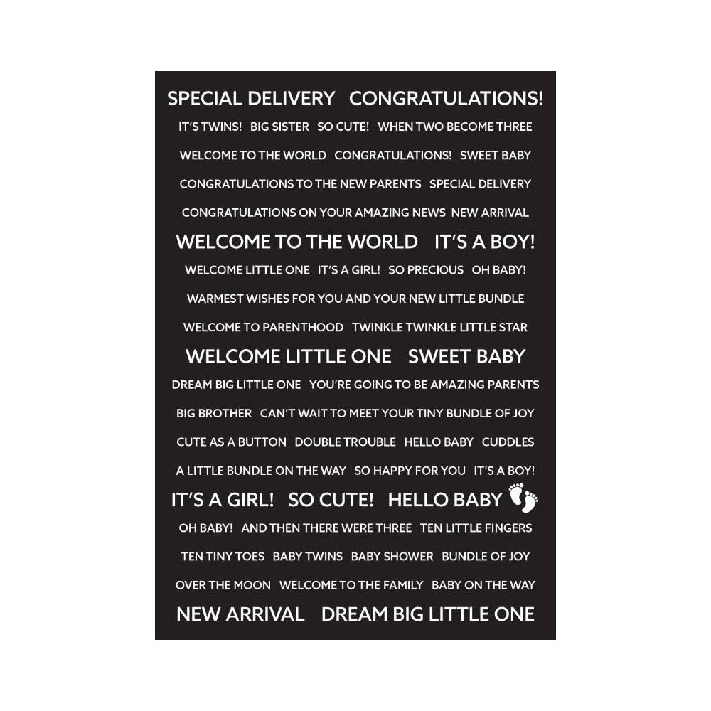 Creative Expressions Wordies Sentiment Sheets - Sweet Baby CEW020