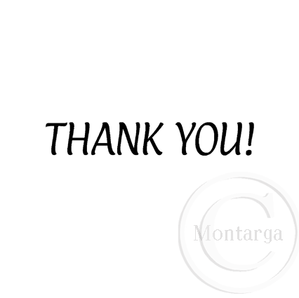 0213 B - Thank You Wording Rubber Stamp