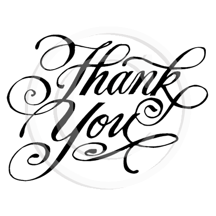 0223 D - Thank You Wording Rubber Stamp
