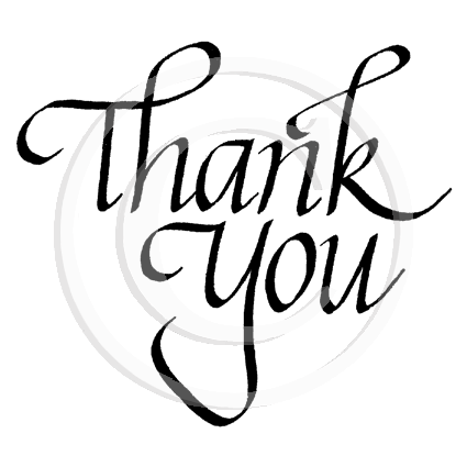 0271 D or F - Thank You Wording Rubber Stamp