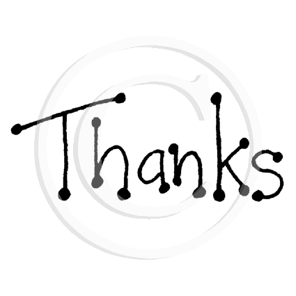 0288 B - Thanks Wording Rubber Stamp