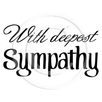 0339 E - Deepest Sympathy Wording Rubber Stamp