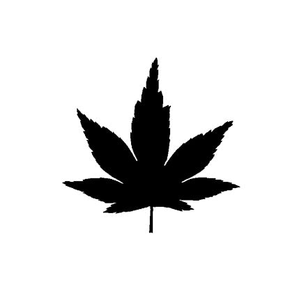 0972 A - Solid Leaf Rubber Stamp