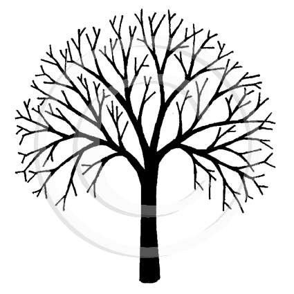 0980 C or G - Tree Rubber Stamp