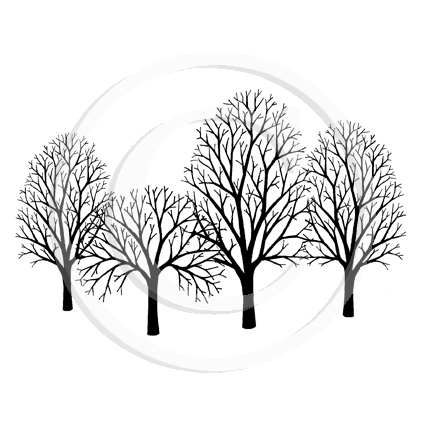 0982 G or GG - Trees Rubber Stamp
