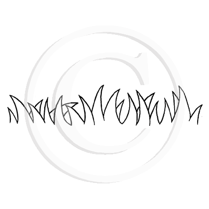 0988 Grass Rubber Stamp