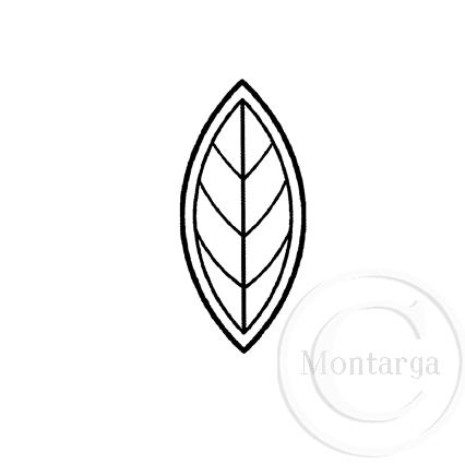 1996 B - Leaf Rubber Stamp