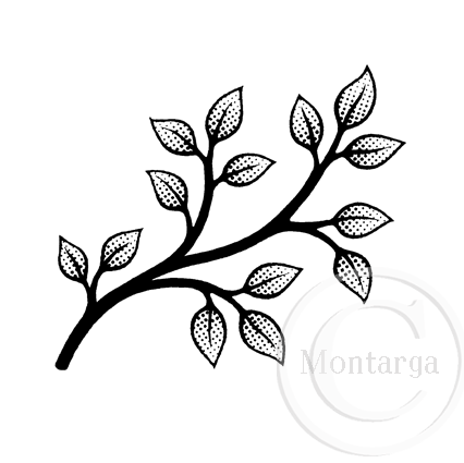 1997 F - Leafy Vine Rubber Stamp