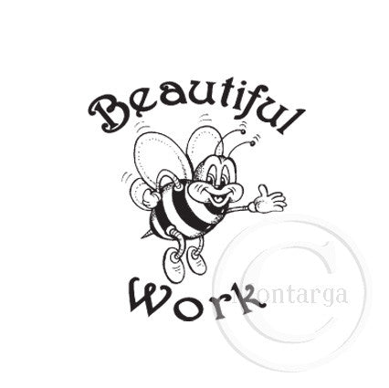 2078 A - Bee Teacher Rubber Stamp