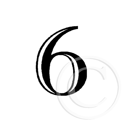 Small 2536 A - Number Six or Nine Rubber Stamp