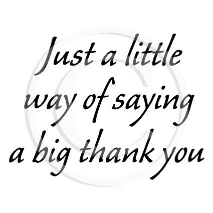 2731 D - Just A Little Way Wording Rubber Stamp