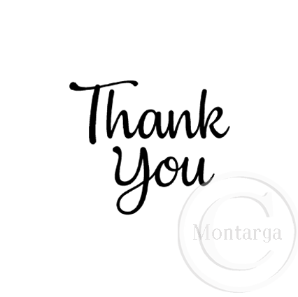 2795 D - Thank You Wording Rubber Stamp