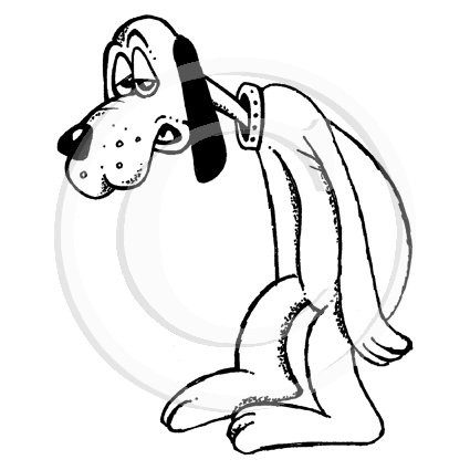2801 D - Sick Dog Rubber Stamp