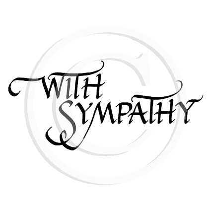 2807 FF - With Sympathy Wording Rubber Stamp