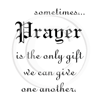 2813 D - Prayer Wording Rubber Stamp