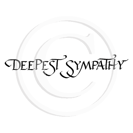 2816 BB - Deepest Sympathy Wording Rubber Stamp
