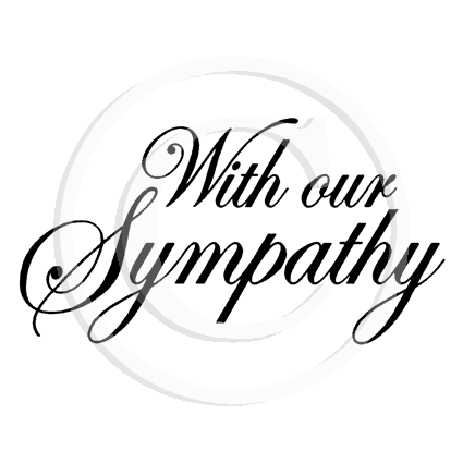 2824 FF - With Sympathy Wording Rubber Stamp