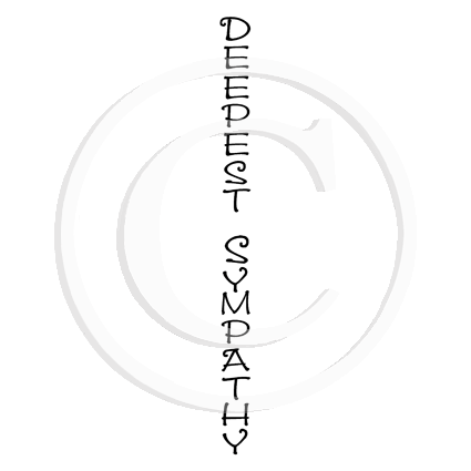 2826 BBB - Deepest Sympathy Wording Rubber Stamp