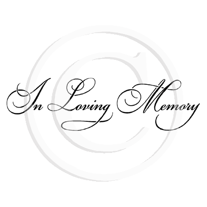 2829 BB - Loving Memory Wording Rubber Stamp