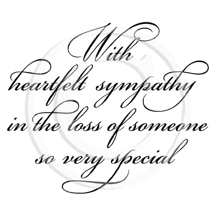 2830 G - Sympathy Wording Rubber Stamp
