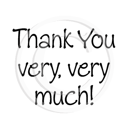 2941 C - Thank You Very Much Wording Rubber Stamp