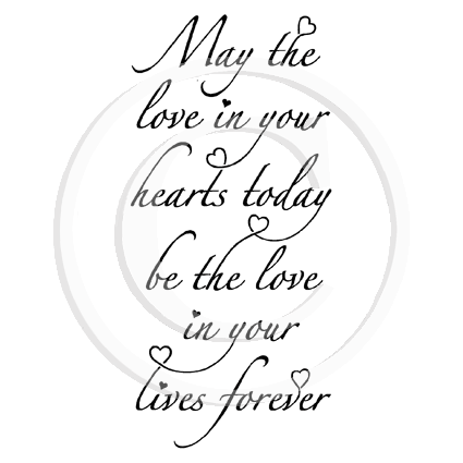 3024 FF - Wedding Wording Rubber Stamp