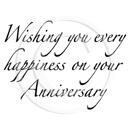 3032 F - Anniversary Wording Rubber Stamp