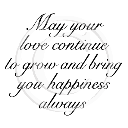 3037 F - Wedding Words Rubber Stamp