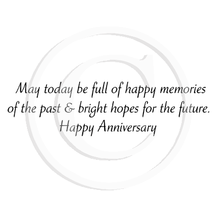 3040 BB - Happy Memories, Happy Anniversary Wording Rubber Stamp