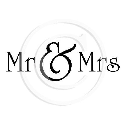 3042 B - Mr & Mrs Wording Rubber Stamp