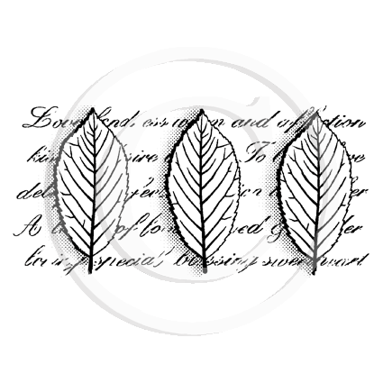 3361 FF or GG - Three Leaves Rubber Stamps