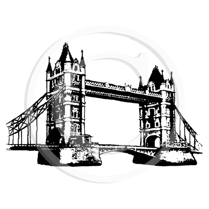 3756 E - London Bridge Rubber Stamp