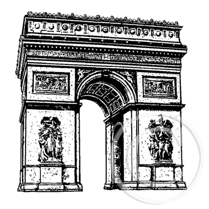 3759 D - Arc de Triomphe Rubber Stamp