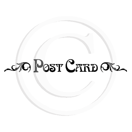 3777 BBB - Post Card Wording Rubber Stamp