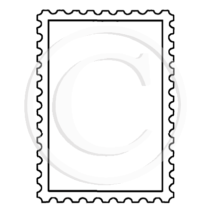3821 E - Postage Stamp Rubber Stamp