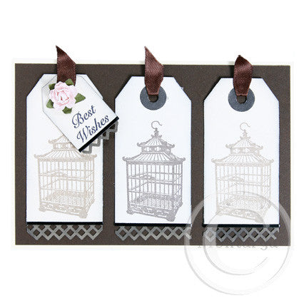 2746 A - Mini Best Wishes Wording Rubber Stamp