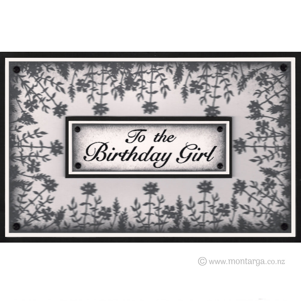 Card Sample - Black + White Birthday Card