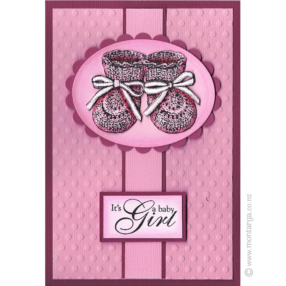 3128 B - Baby Girl Wording Rubber Stamp
