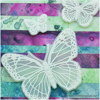 Card Sample - Gloss Background with Butterflies