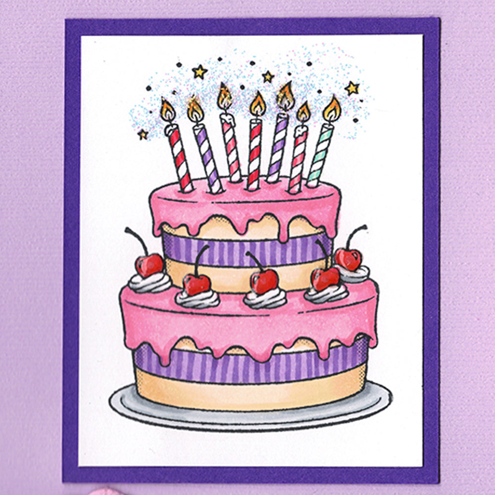 Card Sample - Birthday Cake - pink