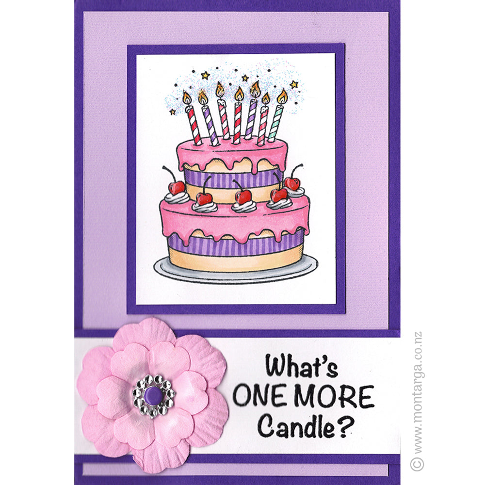Card Sample - Birthday Cake - pink