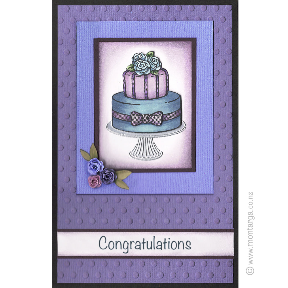 2755 B - Congratulations Wording Rubber Stamp