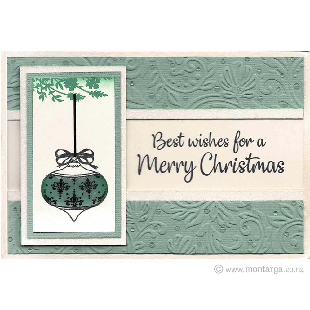 Card Sample - Christmas Bauble - Aqua