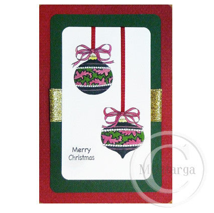 2349 A - Mini Merry Christmas Wording Rubber Stamp