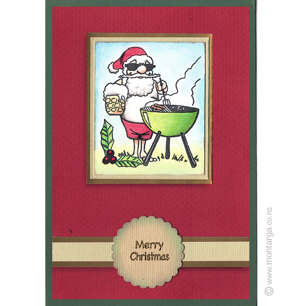 2349 A - Mini Merry Christmas Wording Rubber Stamp