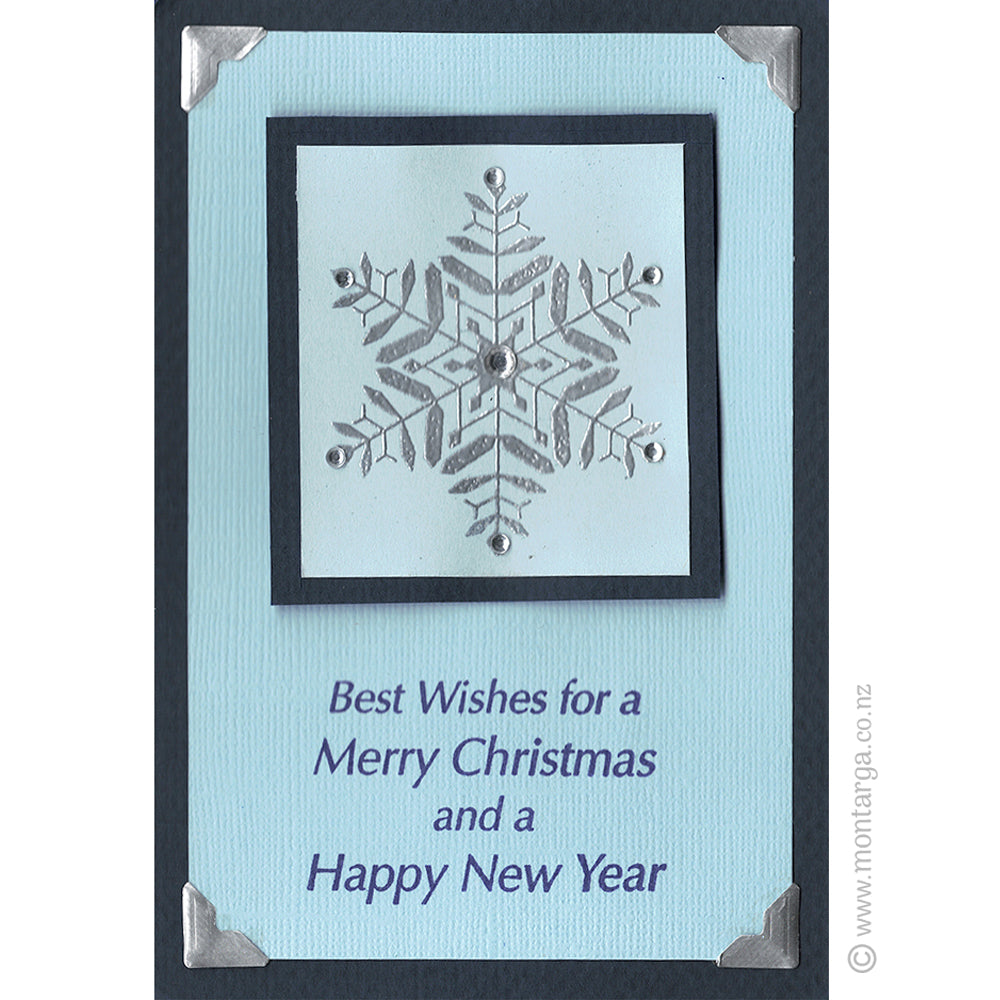 2111 E - Best Wishes for a Merry Christmas Wording Rubber Stamp